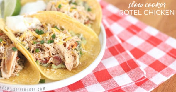 Crock Pot slow cooker Rotel chicken recipe