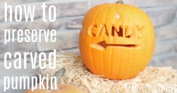 how to preserve carved pumpkin with bleach for Halloween