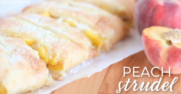 Peach strudel