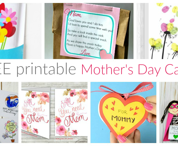 Free printable Mother's Day cards and questionnaires