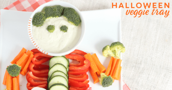 Halloween appetizer ideas - veggie tray