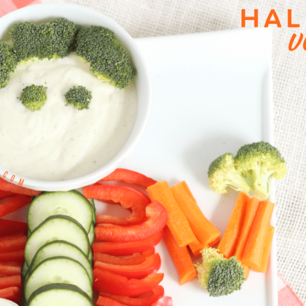 Halloween appetizer ideas - veggie tray