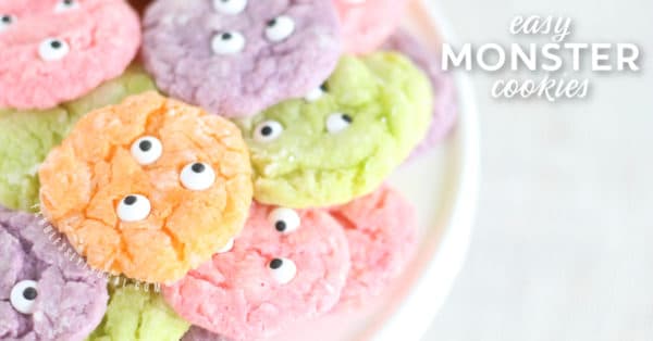 Easy Halloween monster cookies