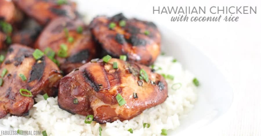 easy hawaiian chicken and coconut rice recipe