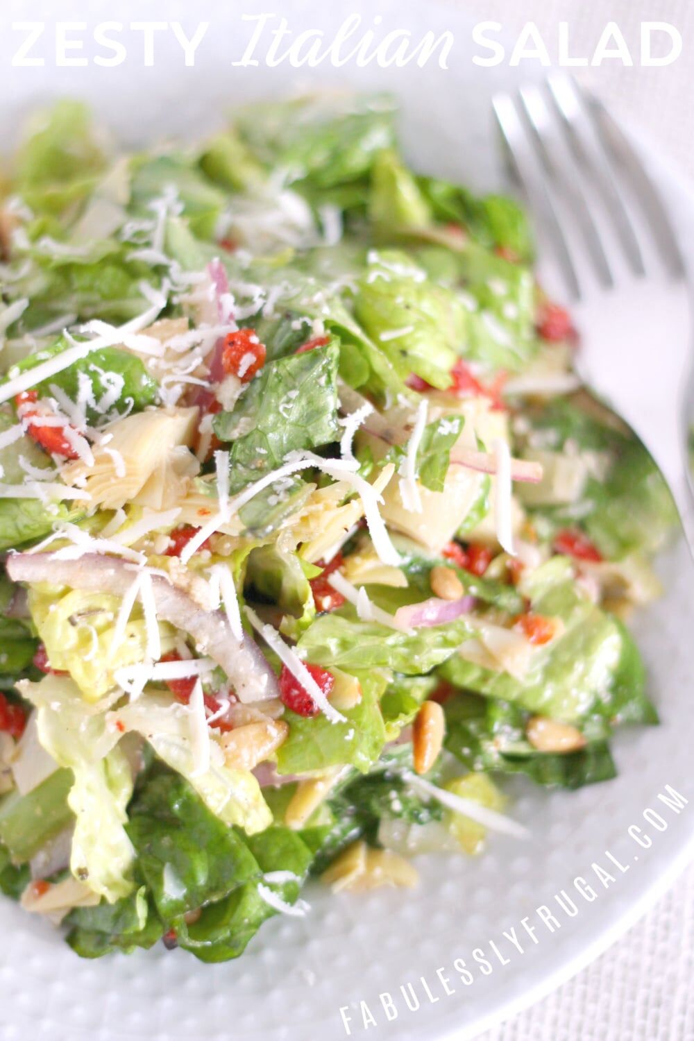 Green Salad Recipe with DIY Zesty Italian Dressing
