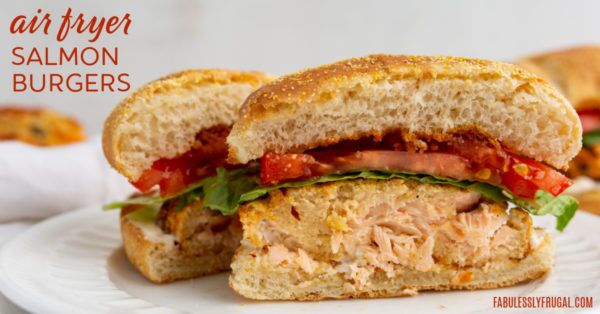 air fryer salmon burgers