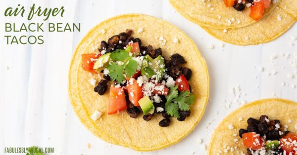 air fryer black bean tacos