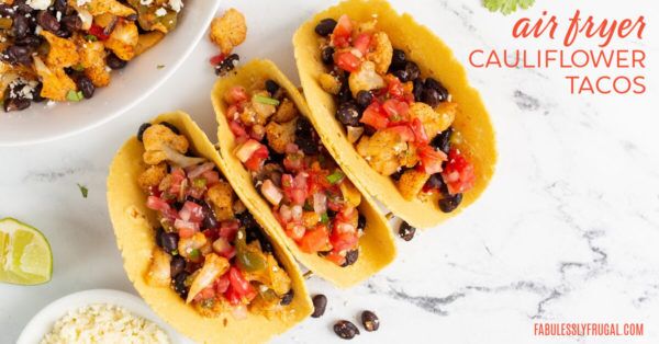 cauliflower tacos in the air fryer