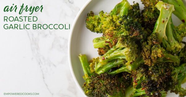 air fryer roasted garlic broccoli