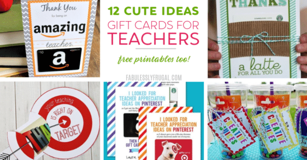 Gift cards for teachers