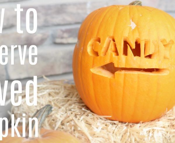 how to preserve carved pumpkin with bleach for Halloween