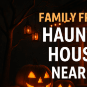 family friendly haunted houses near me