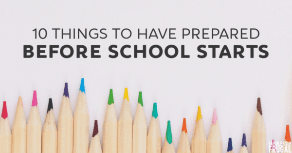 Back to school preparation
