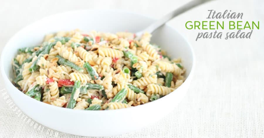 Italian green bean pasta salad