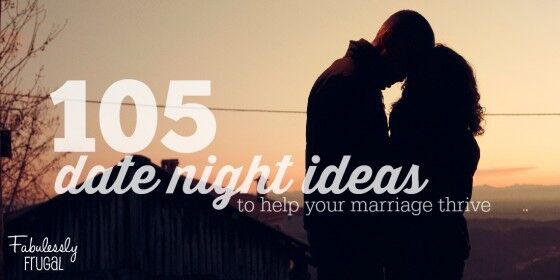 20 years of marriage and 8 kids later... here's my top tip for a successful marriage... date nights are a must! Here's a list of more than 100 ideas. Time to make date night a priority!