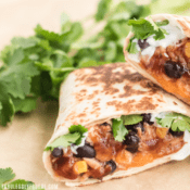 BBQ chicken burritos