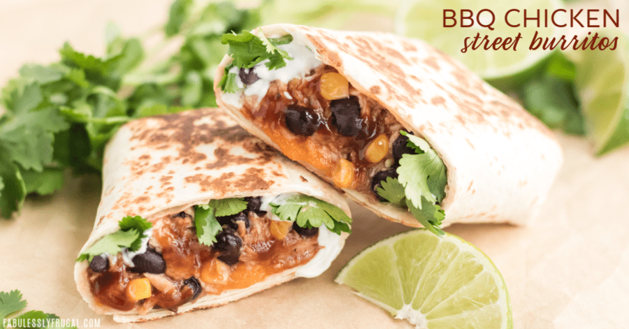 BBQ chicken burritos