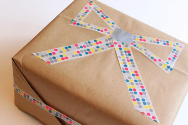 Washi tape bow