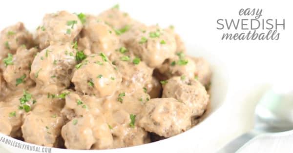 Easy Swedish meatballs freezer meal