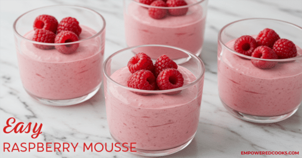 Easy raspberry mousse without gelatin