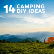Camping tents in beautiful area