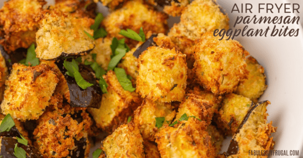air fryer parmesan eggplant bites