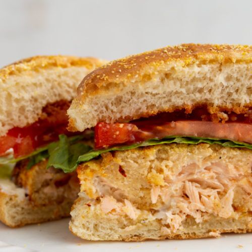 air fryer salmon burgers
