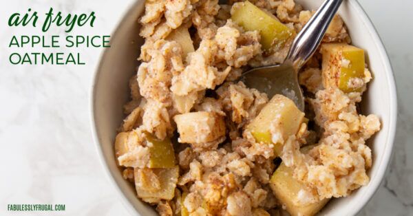 Air fryer apple spice oatmeal
