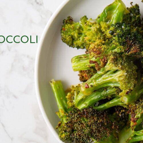 air fryer roasted garlic broccoli