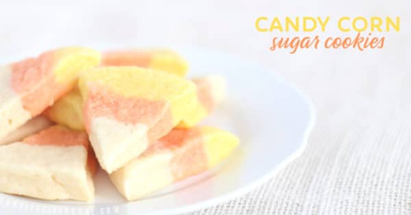 Candy corn sugar cookies