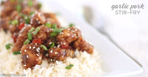Easy garlic pork stir-fry freezer meal recipe