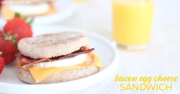 Healthy bacon egg and cheese