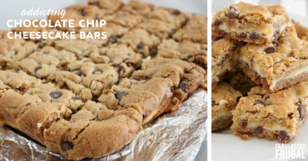 Chocolate chip cheesecake bars recipe