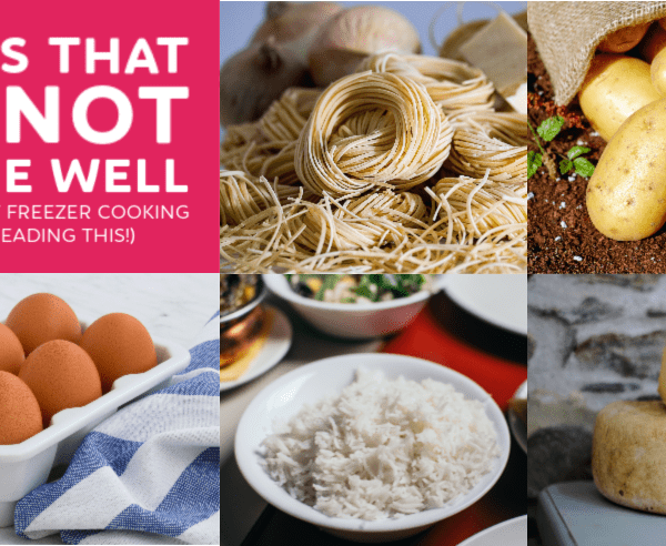 Foods that don't freeze well