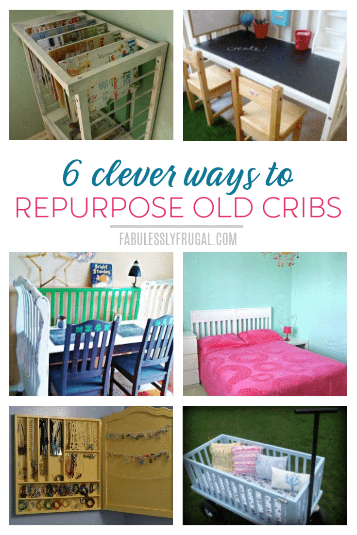 6 Creative Ways to Repurpose an Old Crib - Fabulessly Frugal, image size:735x1102